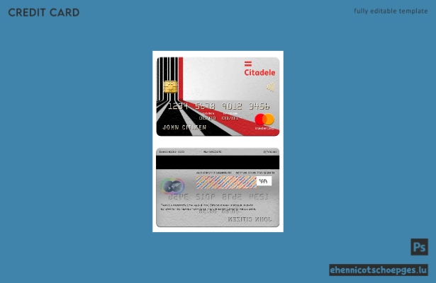 Litauen Litva Citadele Bank Mastercard Beispielvorschau